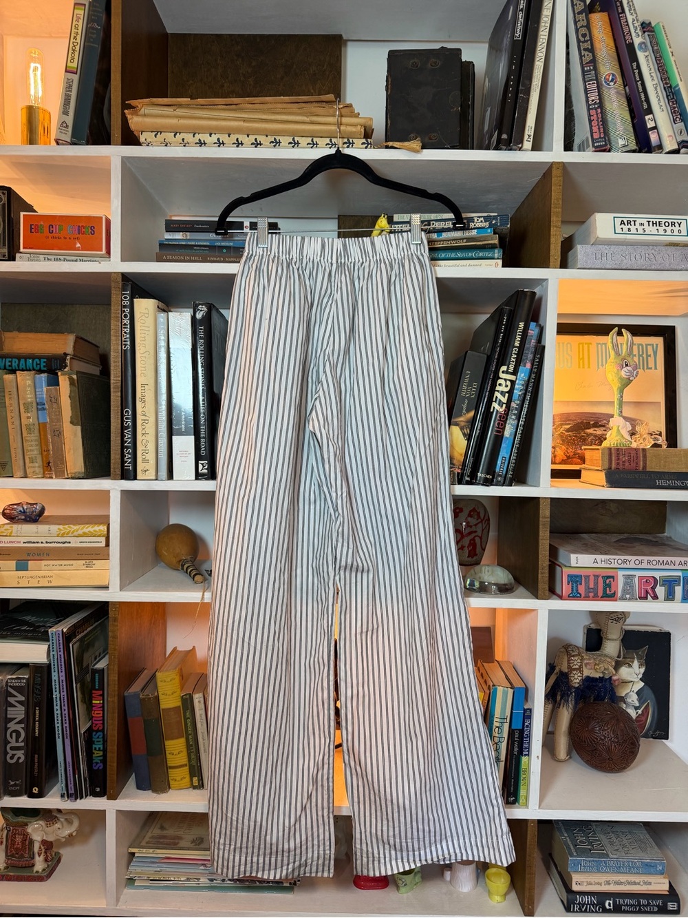 Eterne Striped Lounge Pants - White/Gray - Picture 3 of 7